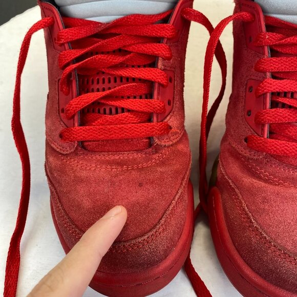 Nike Air Jordan 5 Retro Red Suede GS Size 6.5Y Basketball Shoes 440888-602 main image 9